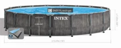 Intex Prism Frame Pool Greywood - 549 X 122 Cm – Met Filterpomp En Accessoires -Bestway Verkoopwinkel 26744gn zwembadformaat 1