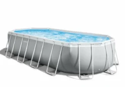 Intex Oval Prism Frame Pool - 610 X 305 X 122 Cm - Met Filterpomp En Accessoires -Bestway Verkoopwinkel 26798gn blanco