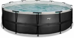 EXIT TOYS EXIT Black Leather Zwembad - 450 X 122 Cm - Met Zandfilterpomp En Trap -Bestway Verkoopwinkel 622 1200 exit 30 27 15 20 int 2