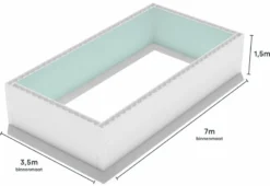 Polystyreen Zwembad Blokkenset High Density - 7.00 X 3.50 X 1.50 M -Bestway Verkoopwinkel 700x350 zij ps80 size