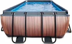 EXIT TOYS EXIT Wood Zwembad - 400 X 200 X 100 Cm - Met Zandfilterpomp En Trap -Bestway Verkoopwinkel 740 1200 exit 30 17 42 10 int 3