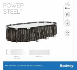 Bestway Power Steel Oval Zwembad - 610 X 366 X 122 Cm - Met Filterpomp En Accessoires -Bestway Verkoopwinkel 900 989 5611r 01 power steel
