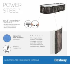 Bestway Power Steel Oval Zwembad - 610 X 366 X 122 Cm - Met Filterpomp En Accessoires -Bestway Verkoopwinkel 900 989 5611r 02 power steel