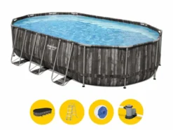 Bestway Power Steel Oval Zwembad - 610 X 366 X 122 Cm - Met Filterpomp En Accessoires -Bestway Verkoopwinkel bestway power steel oval zwembad 610 x 366 x 122 cm met filterpomp en accessoires