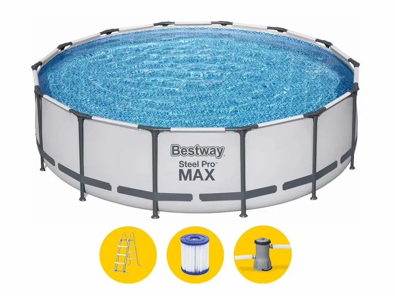 Bestway Steel Pro MAX Zwembad - 366 X 100 Cm - Met Filterpomp En Accessoires 3 Bestway Steel Pro MAX Zwembad - 366 X 100 Cm - Met Filterpomp En Accessoires