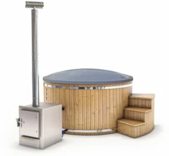Houtgestookte Hottub Met Filteraansluiting - 4-6 Personen - Grijs -Bestway Verkoopwinkel cover grijs 1