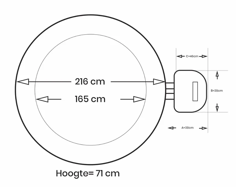 Intex Pure Spa Greywood Deluxe Opblaasbare Spa - 6 Persoons 14 Intex Pure Spa Greywood Deluxe Opblaasbare Spa - 6 Persoons - Afbeelding 12