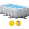 Intex Prism Frame Pool - 400 X 200 X 122 Cm - Met Filterpomp En Trap -Bestway Verkoopwinkel intex prism frame pool 300 x 175 x 80 cm met filterpomp en trap 1