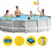 Intex Prism Frame Pool - 427 X 107 Cm - Met Filterpomp En Accessoires -Bestway Verkoopwinkel intex prism frame pool 427 x 107 cm met filterpomp en accessoires intex prism frame pool 427 x 107 cm met filterpomp en accessoires