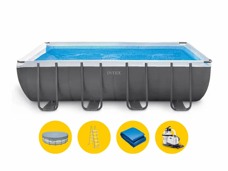 Intex Ultra Frame XTR Pool - 549 X 274 X 132 Cm - Met Zandfilterpomp En Accessoires 3 Intex Ultra Frame XTR Pool - 549 X 274 X 132 Cm - Met Zandfilterpomp En Accessoires