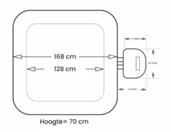 NetSpa Caïman Opblaasbare Spa - 4 Persoons -Bestway Verkoopwinkel netspa caiman afmetingen