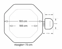 NetSpa Octopus Opbouw Spa - 6 Persoons -Bestway Verkoopwinkel netspa octopus afmetingen