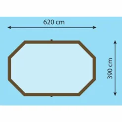 Gardipool Oblong 6.20 X 3.90 X 1.20 M Houten Zwembad -Bestway Verkoopwinkel oblong6