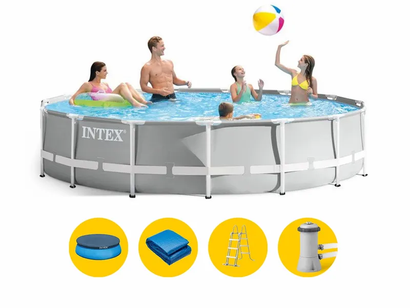 Intex Prism Frame Pool - 457 X 122 Cm - Met Filterpomp En Accessoires 3 Intex Prism Frame Pool - 457 X 122 Cm - Met Filterpomp En Accessoires