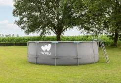 W'eau Steel Frame Zwembad - 427 X 122 Cm - Met Filterpomp En Accessoires -Bestway Verkoopwinkel w eau zwembad voorkant